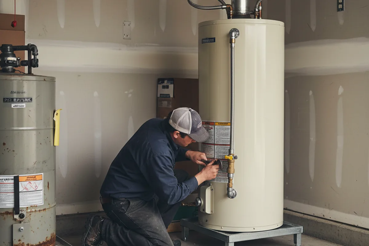 Water heater and shutoff valve replacement in Reevesville