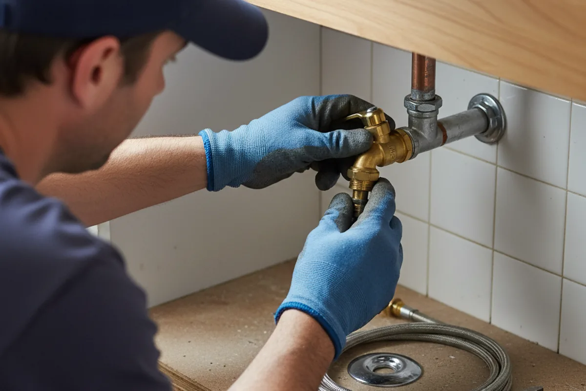 Shutoff valve and fitting work during Emergency Plumbing in Reevesville